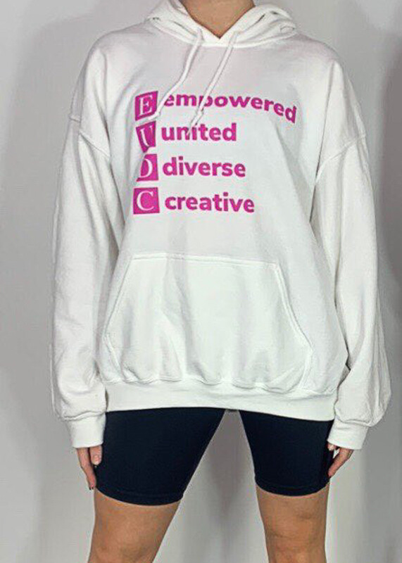 Speciality Adult Hoodie White Close Up
